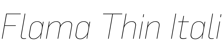 Flama Thin Italic Yazı tipi ücretsiz indir